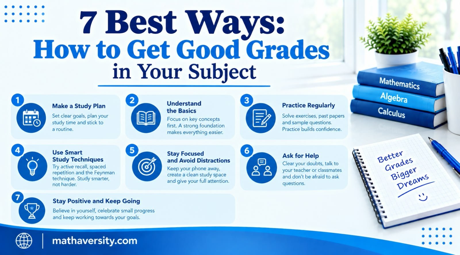 7 best ways to get good grades in your subject with study tips, time management and exam preparation