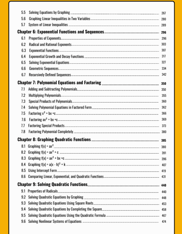 Algebra 1 Practice Workbook | Mathaversity