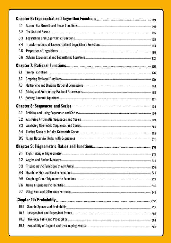 Algebra 2 Practice Workbook | Mathaversity
