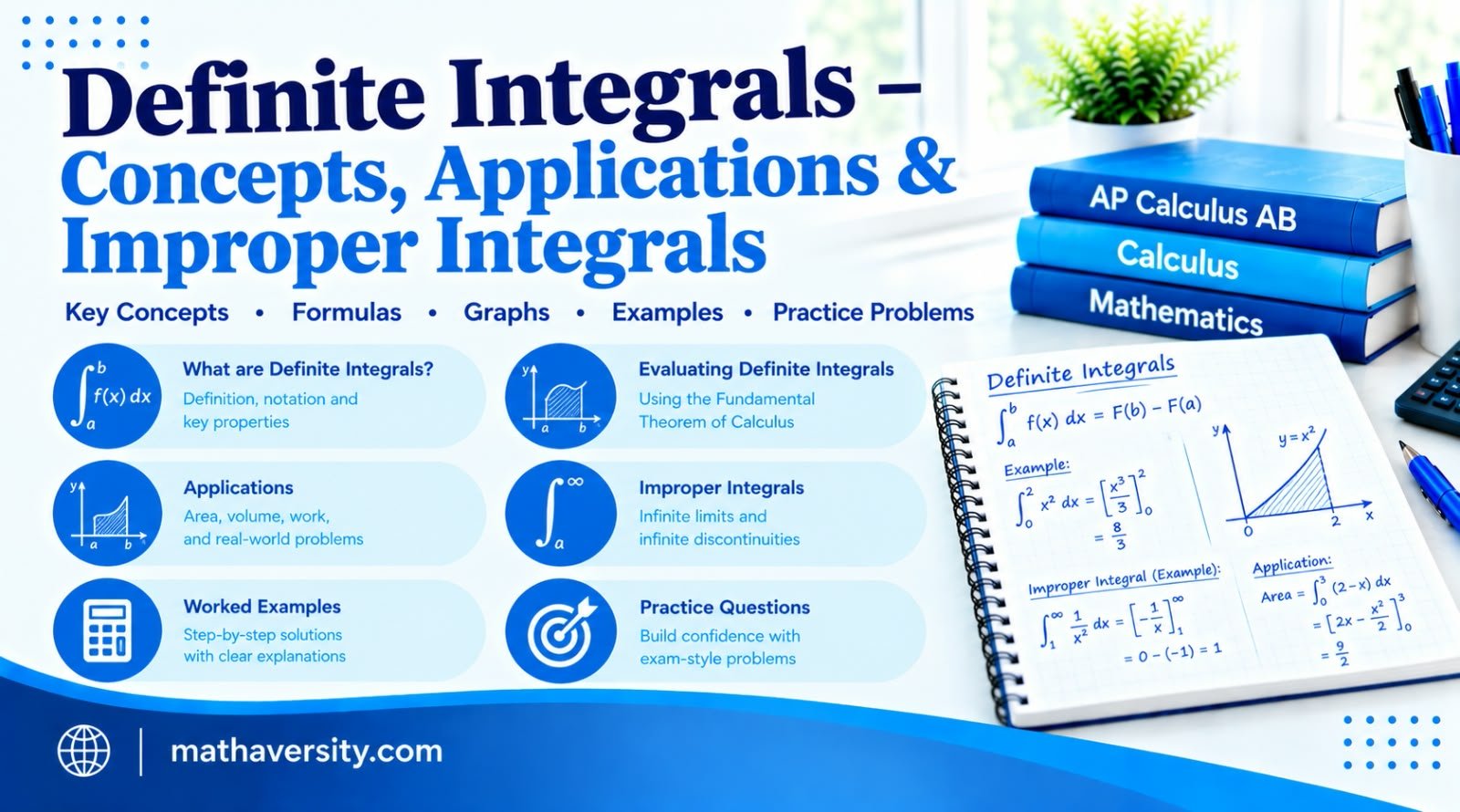 Definite Integrals – Concepts, Applications & Improper Integrals